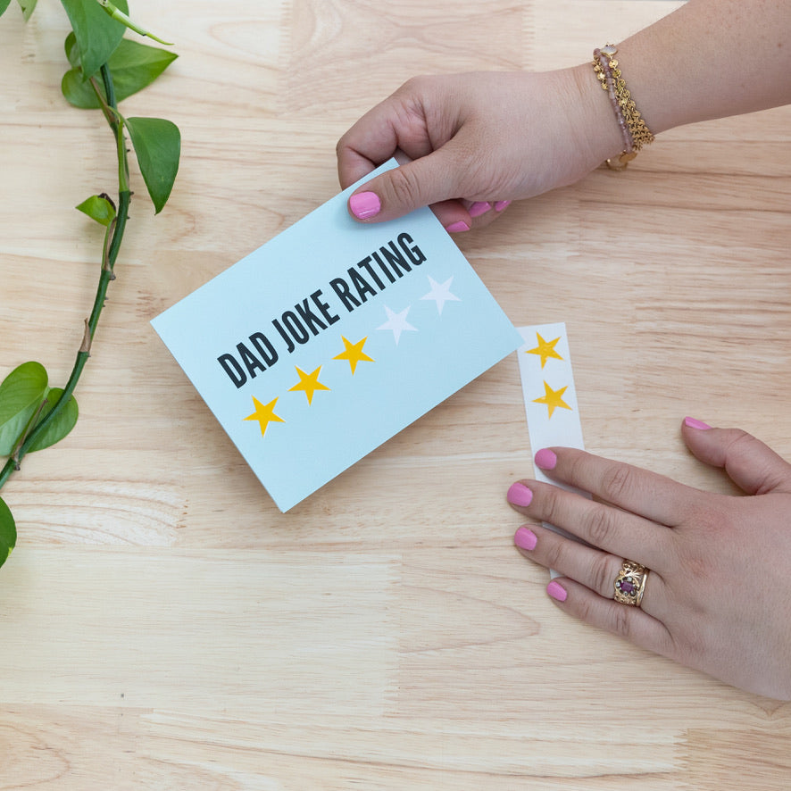 Dad Joke Rating Card