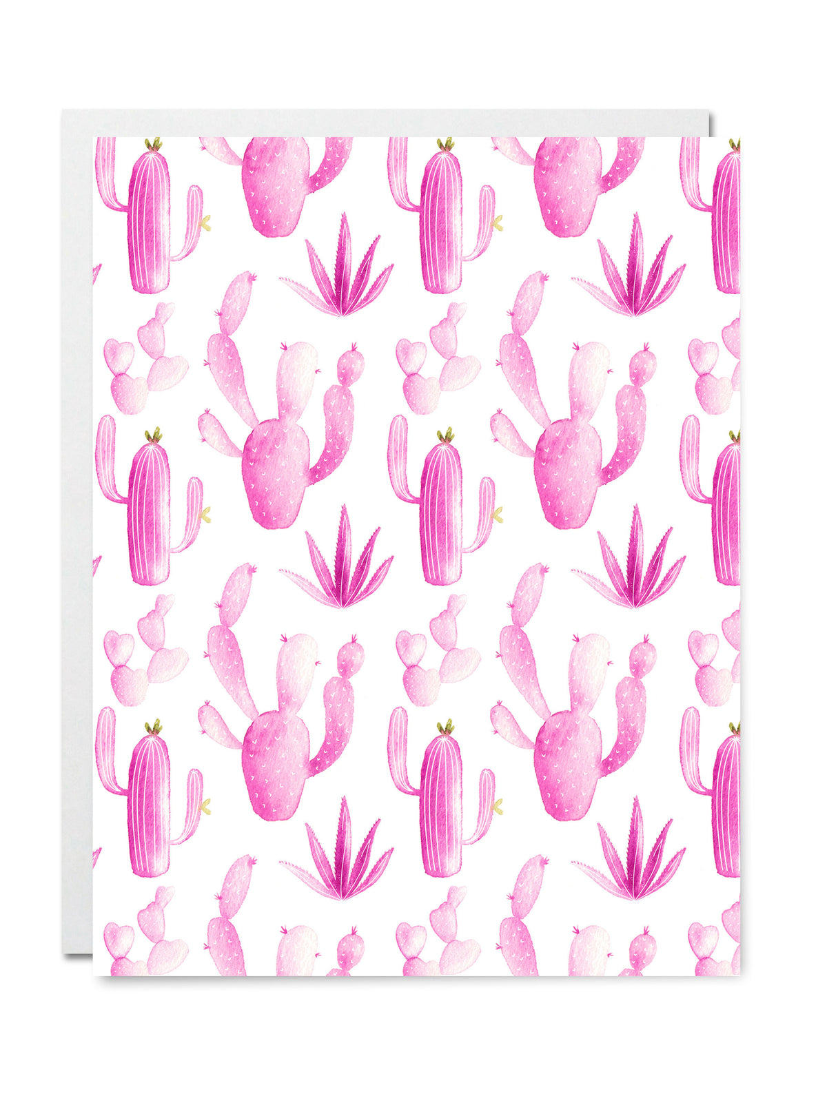 Pink Cactus Print Card