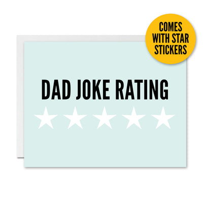 Dad Joke Rating Card
