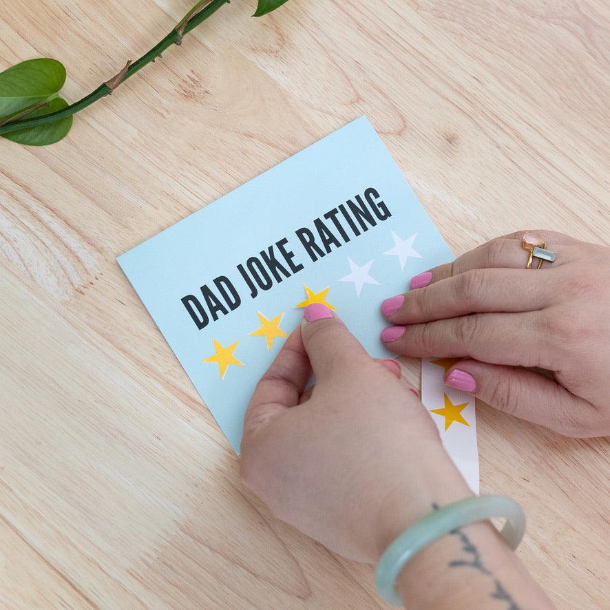 Dad Joke Rating Card