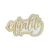 equality patch, gold, iron on