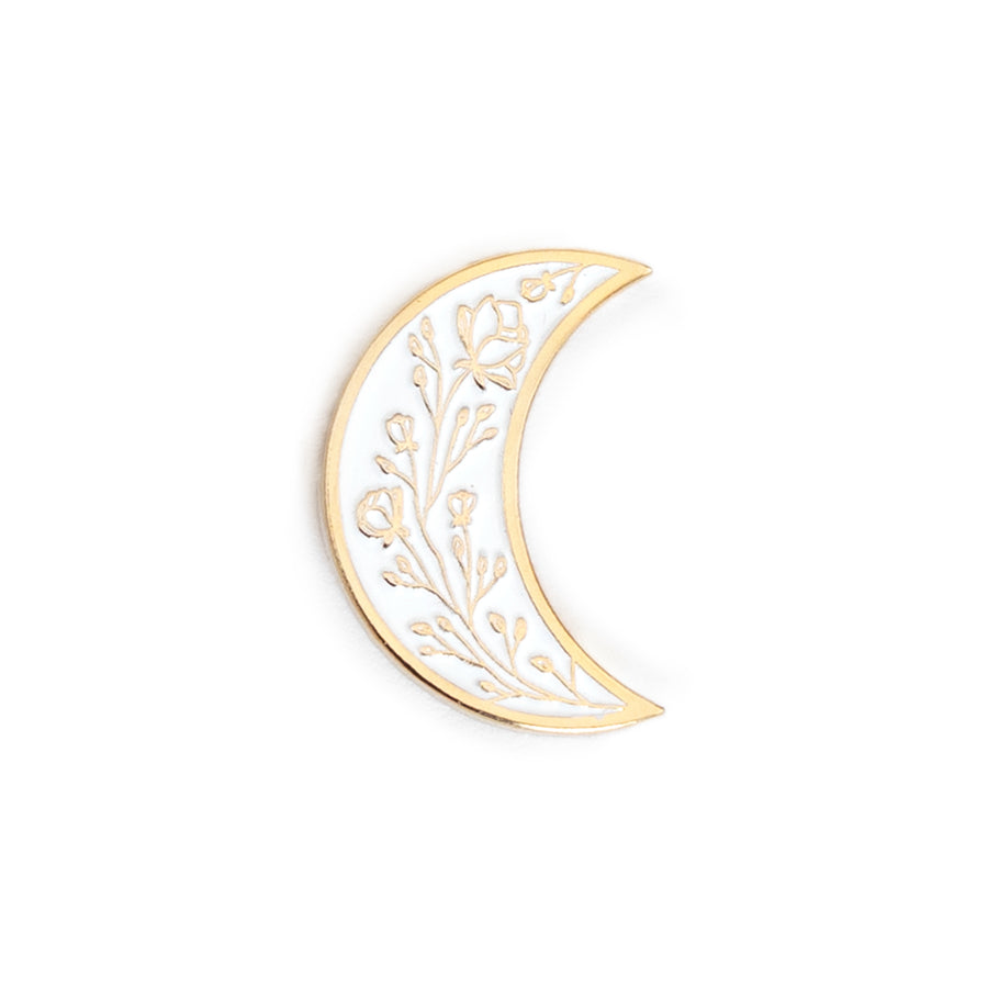 Floral Moon Pin