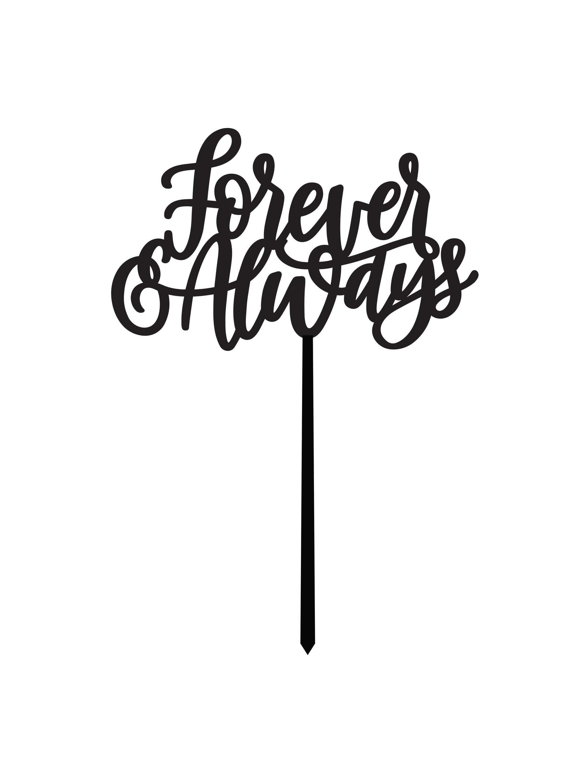 Forever & Always Cake Topper