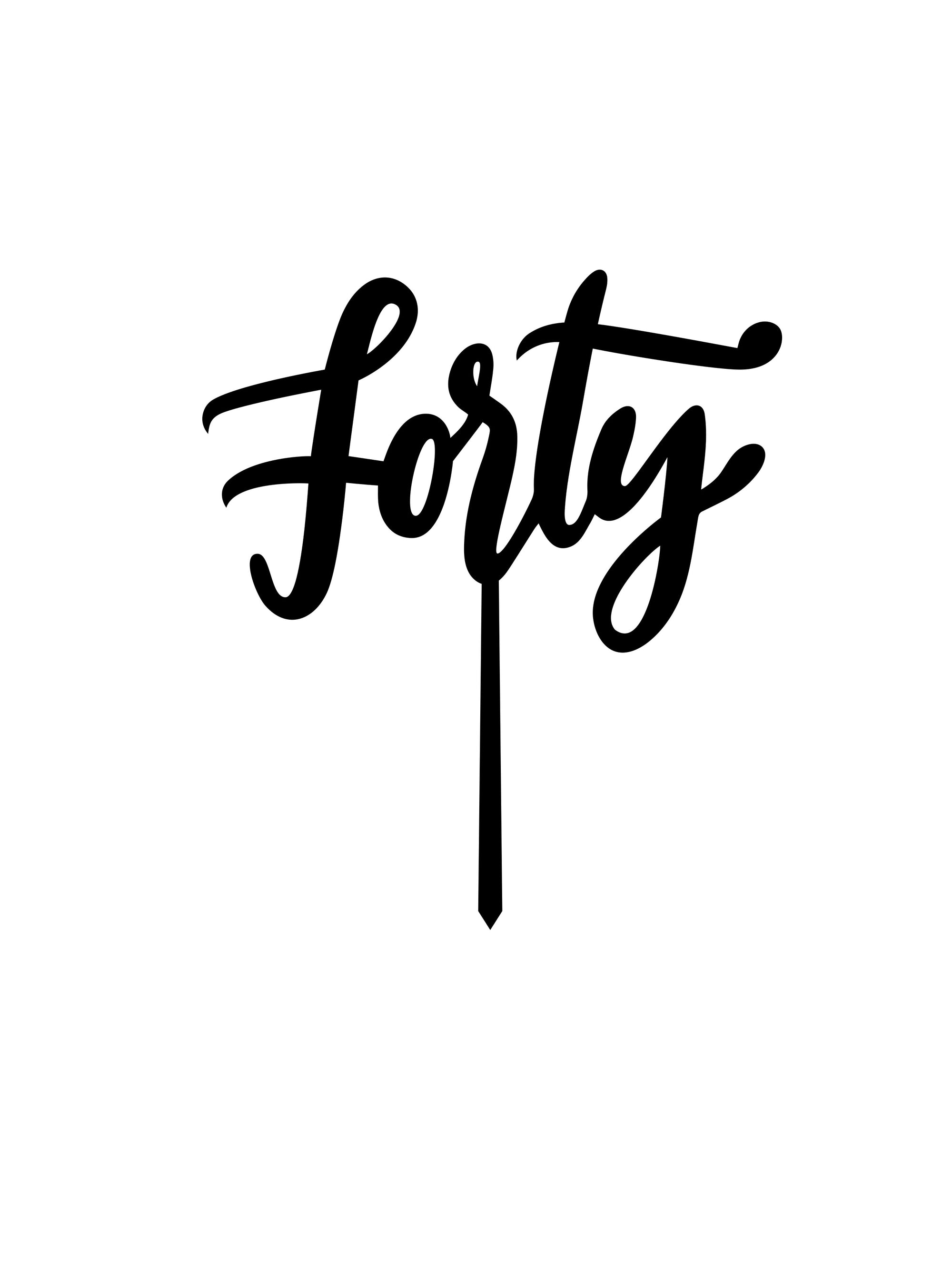 Forty Cake Topper
