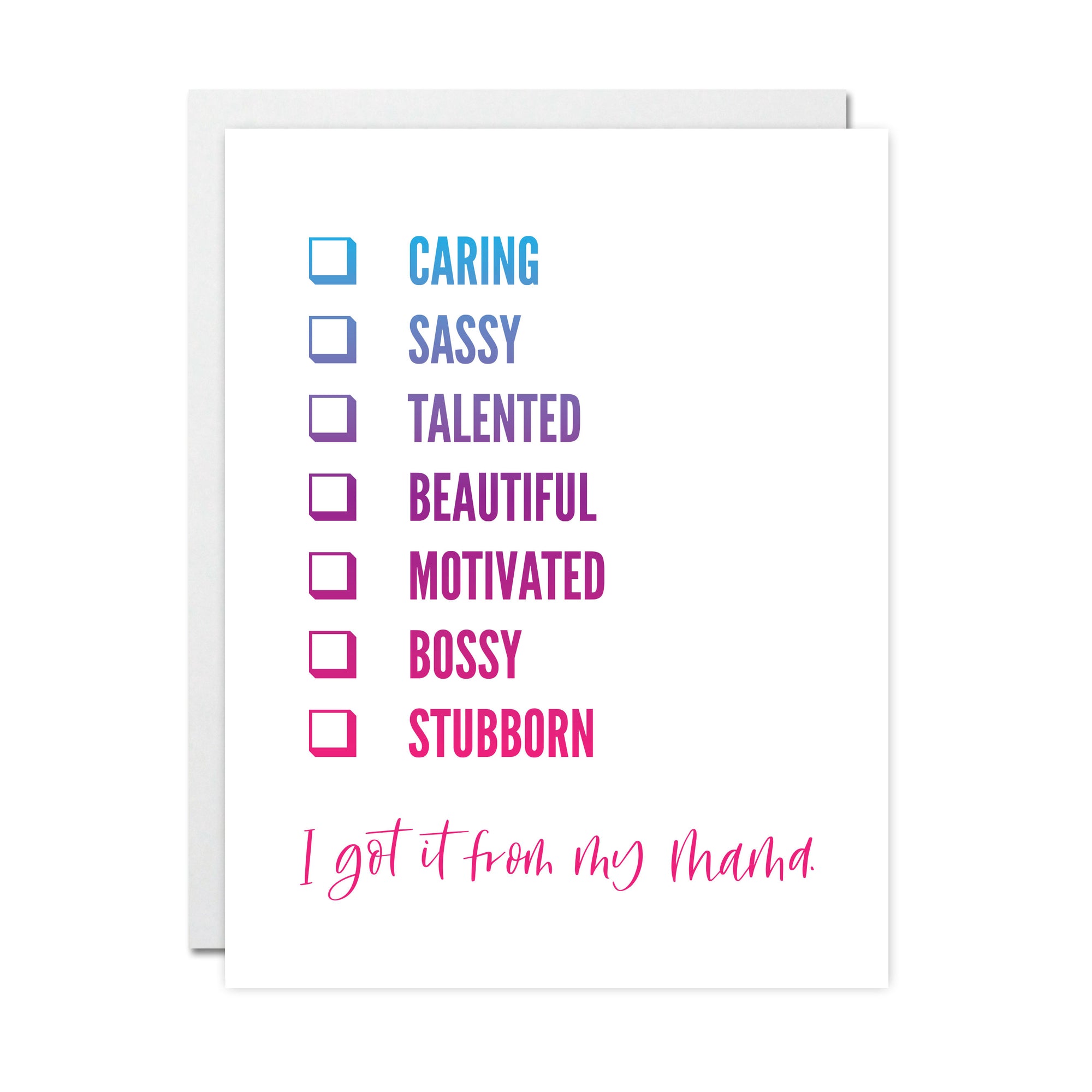 I got it from my Mama Card