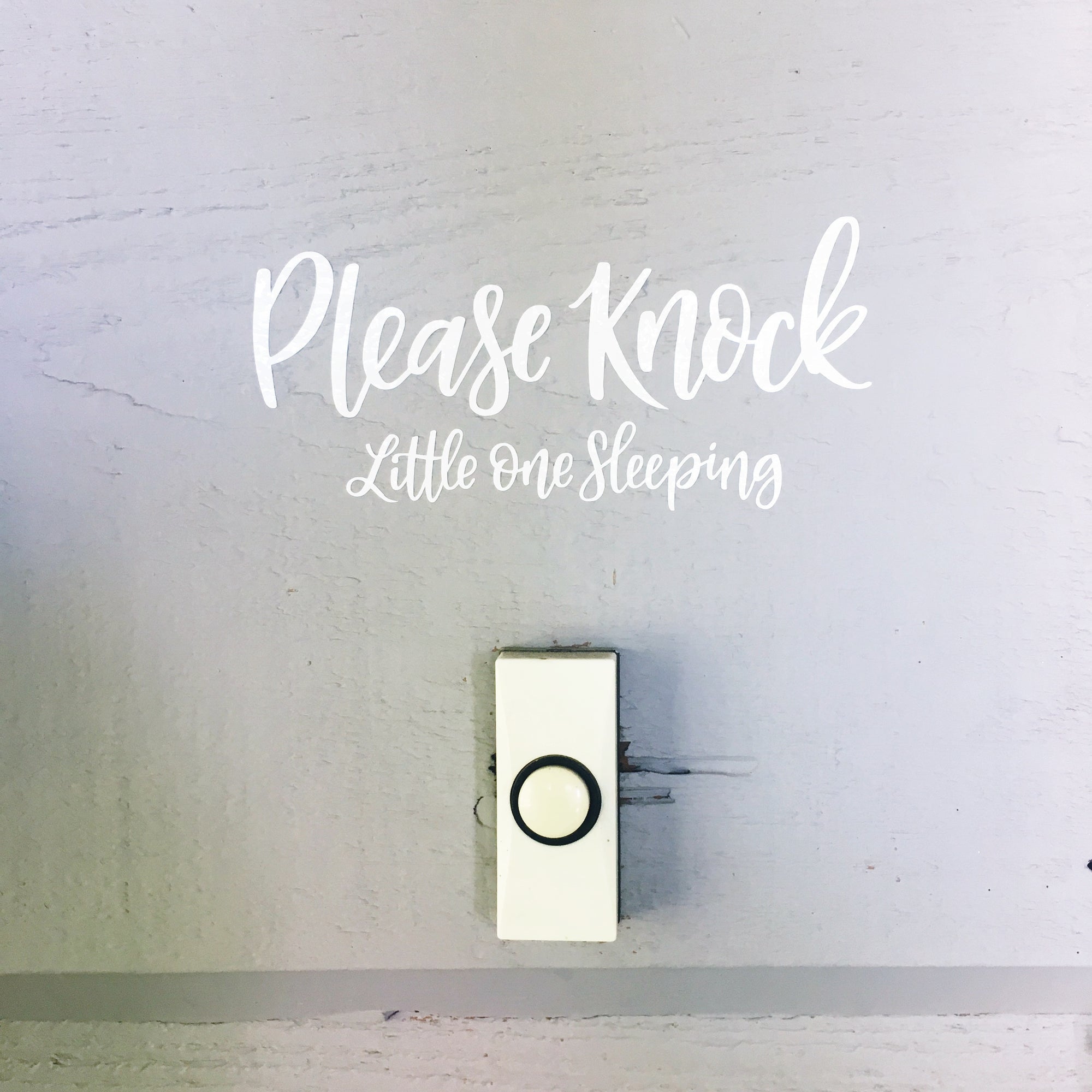 Please Knock, Little One Sleeping Decal