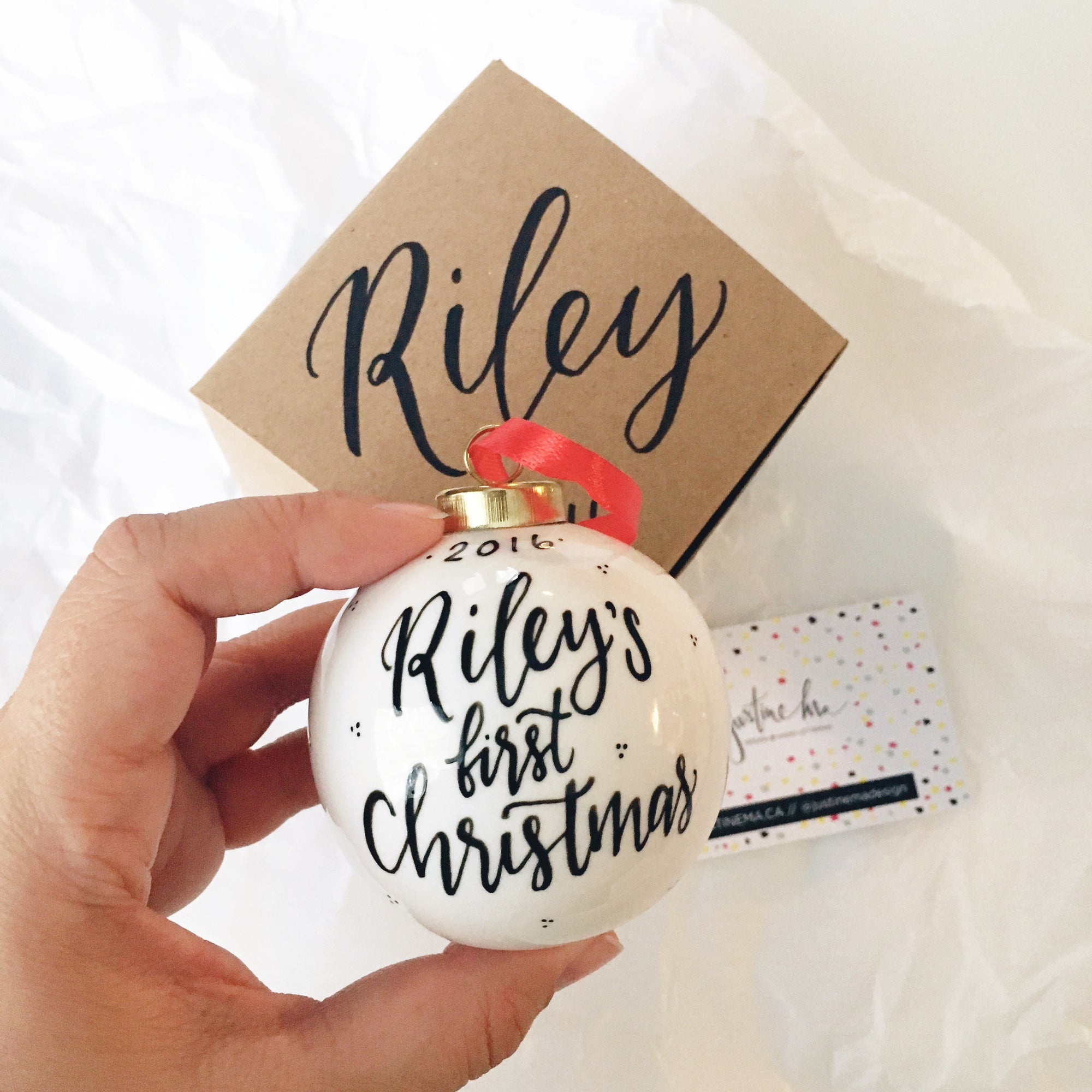 Custom Ceramic Holiday Ornament