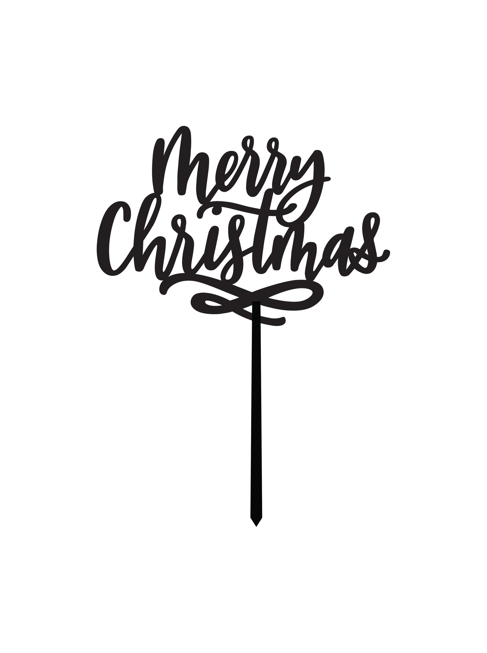 Merry Christmas Cake Topper