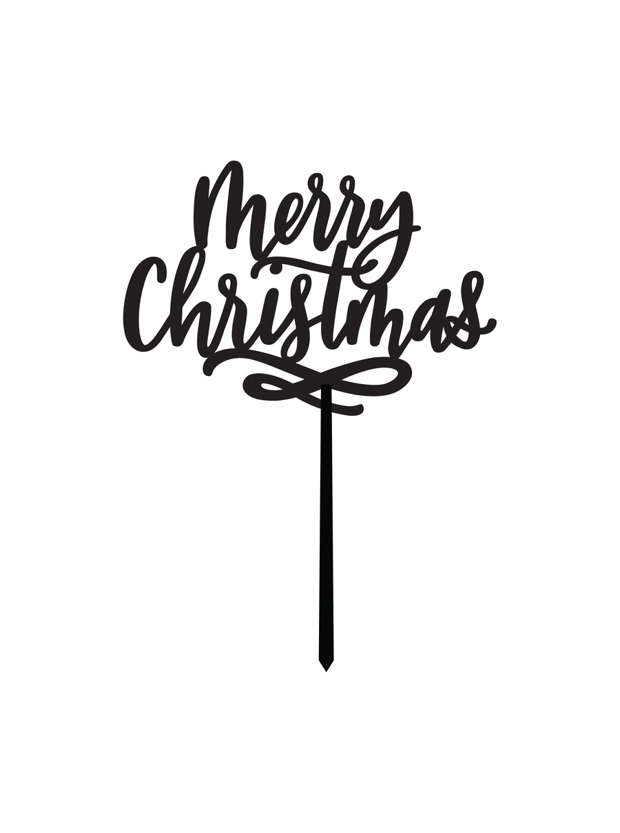 Merry Christmas Cake Topper