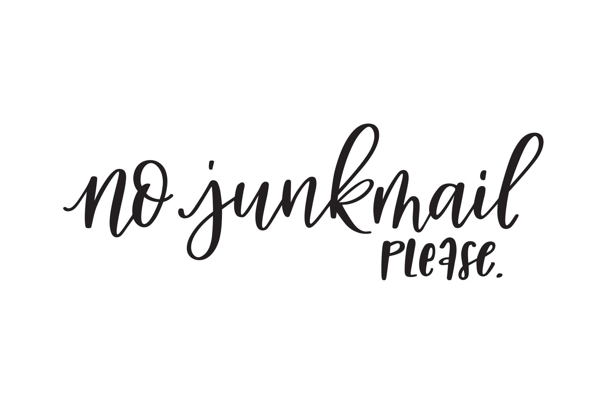 No Junkmail Decal