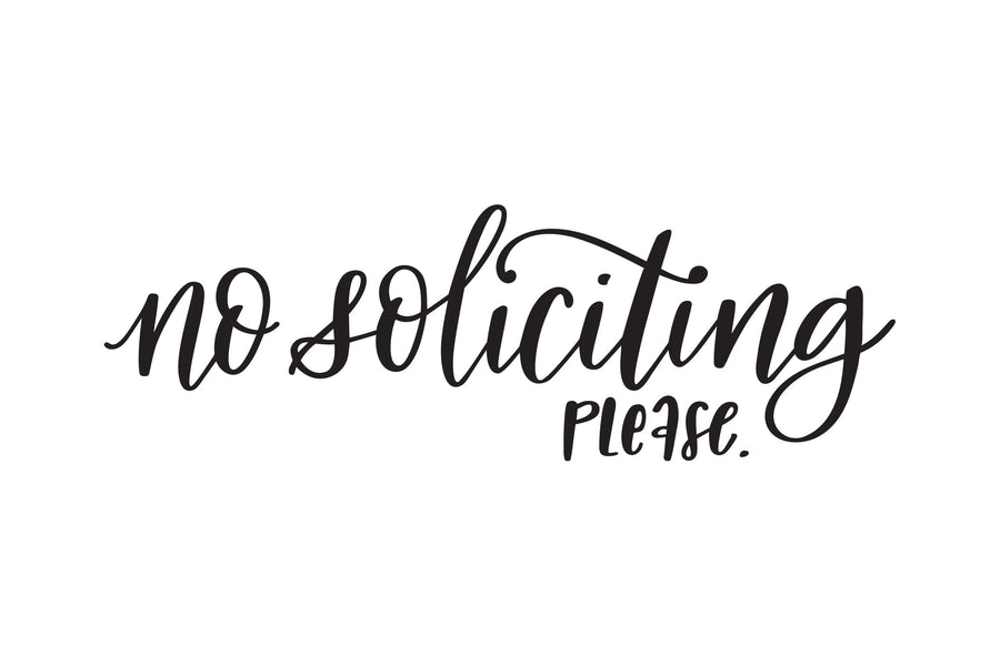 No Soliciting Decal