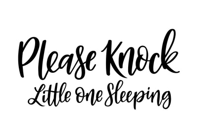 Please Knock, Little One Sleeping Decal