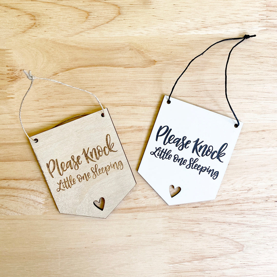 Please Knock Mini Flag