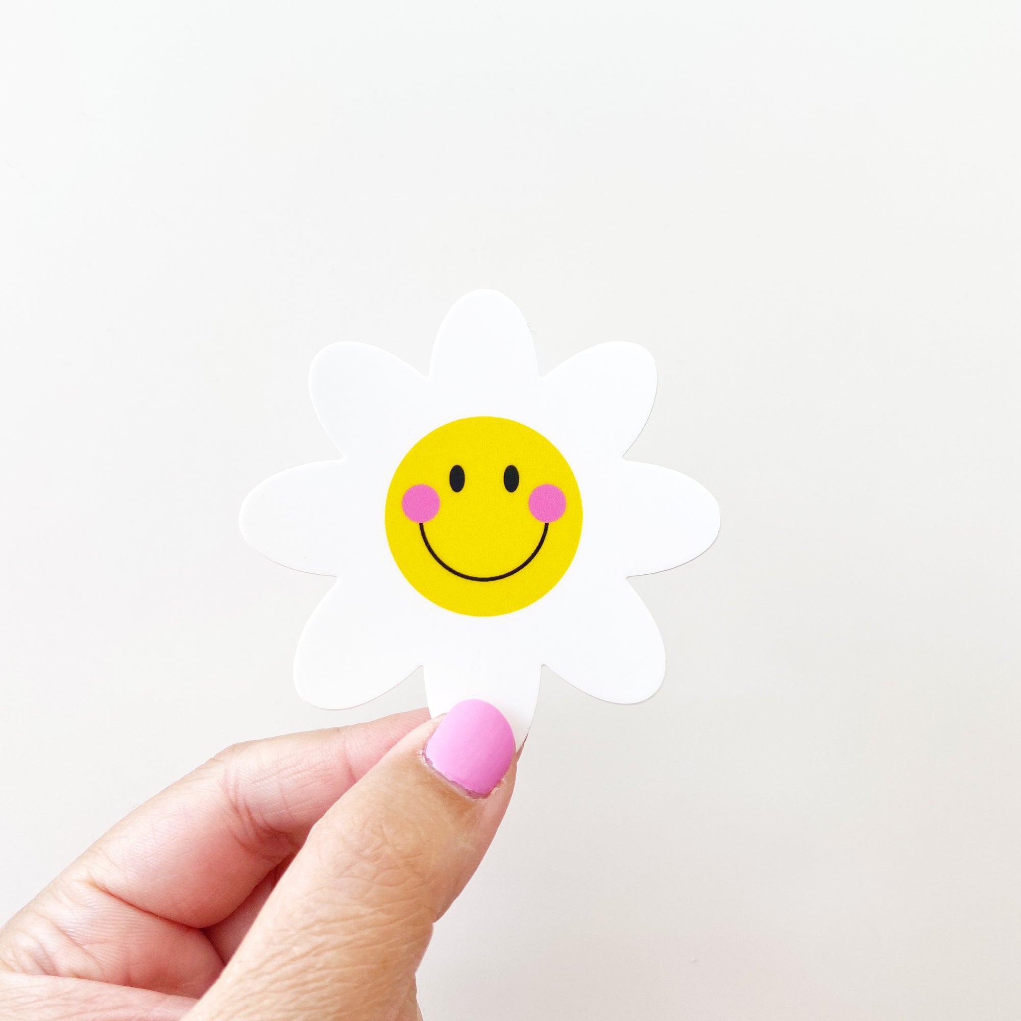 Happy Face Daisy Sticker