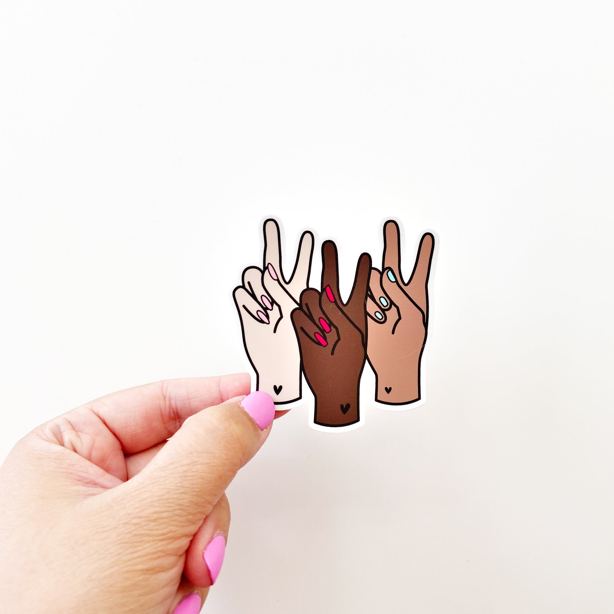 Peace Fingers Sticker