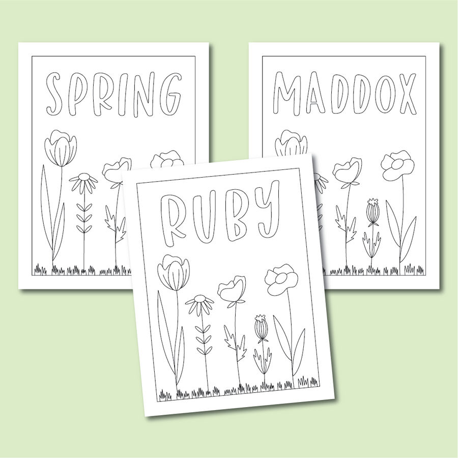 Spring Colouring Instant Download