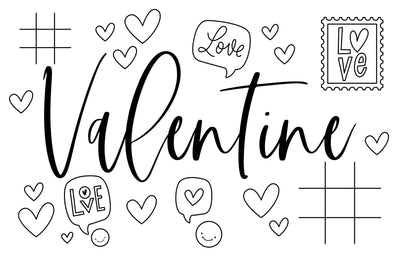 Valentine Colouring Placemat Instant Download