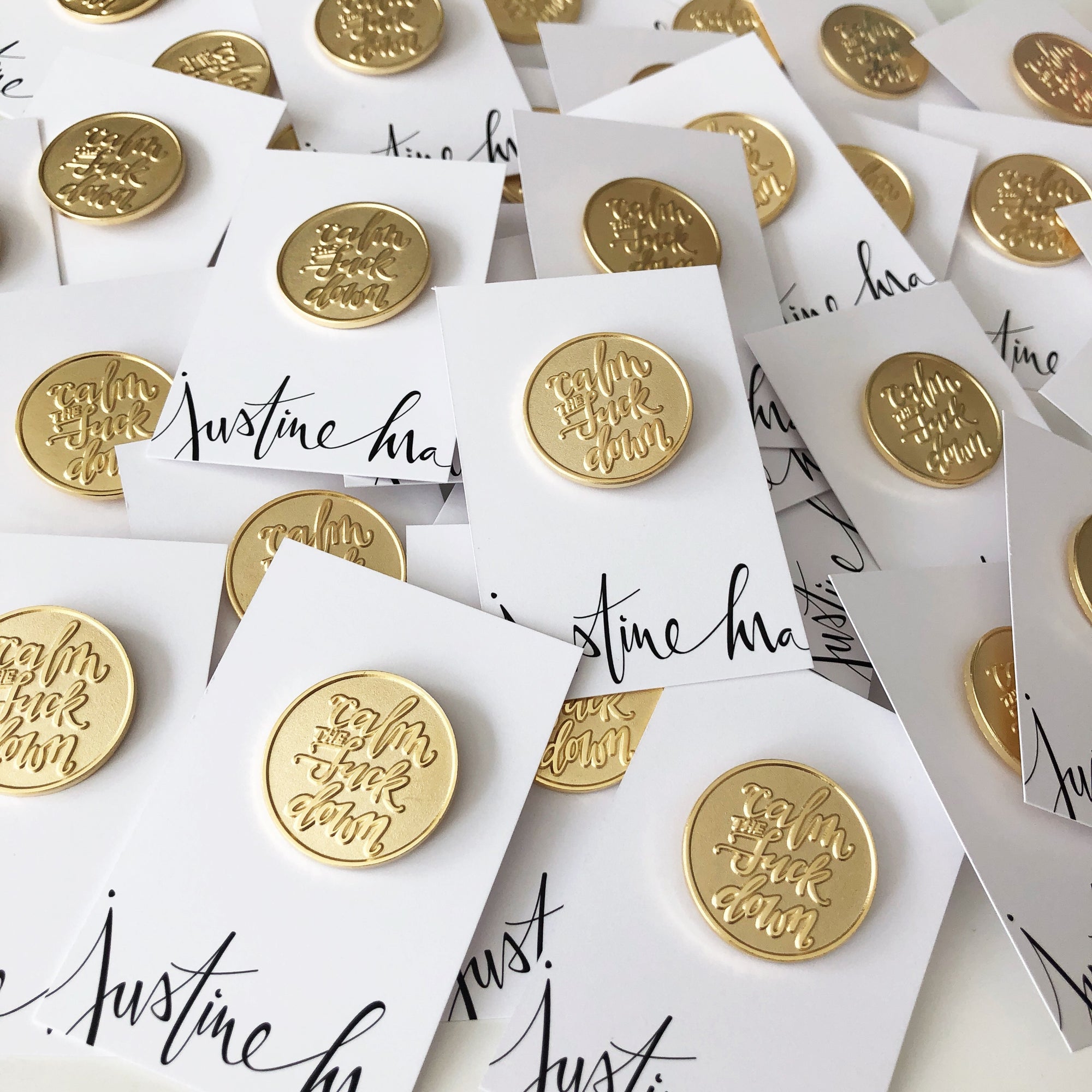 Calm the F*ck Down Pin